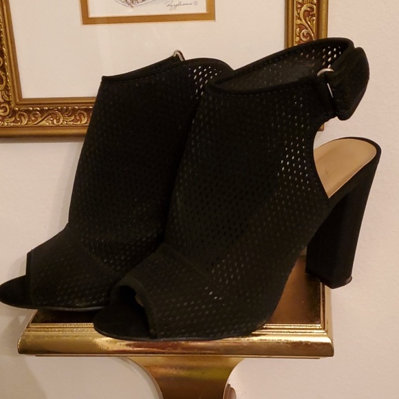 Forever 21 Shoes - Forever Beso Black Faux Suede Heels